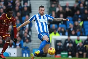 Images Dated 27th December 2016: Brighton & Hove Albion vs. Queens Park Rangers: Shane Duffy's Determined Performance in the EFL