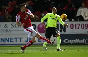 Rotherham United 12JAN16 Prints: Brighton and Hove Albion vs Rotherham United: Championship Clash at New York Stadium (12JAN16)