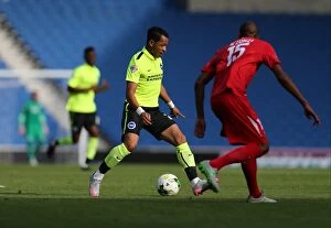 Images Dated 2nd August 2015: Brighton & Hove Albion vs Sevilla FC: Liam Rosenior in Action at the 2015 Pre-Season Friendly