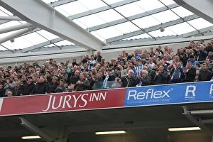 Images Dated 25th April 2015: Brighton and Hove Albion vs. Watford: Passionate Fan Encounters in the Sky Bet Championship