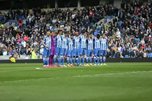 Brighton and Hove Albion vs. Watford: A Moment of Silence for the Bradford Fire Victims (56 lives lost)
