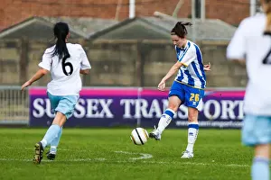 Cally Beaumont Prints: Brighton & Hove Albion vs. West Ham United: A 2013-14 Women's Football Match Highlight