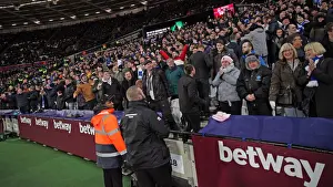 Celebrating Prints: Brighton and Hove Albion vs. West Ham United: A Premier League Battle at The London Stadium (02JAN19)