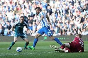 Images Dated 17th April 2017: Brighton and Hove Albion vs. Wigan Athletic: A Fierce EFL Sky Bet Championship Clash at