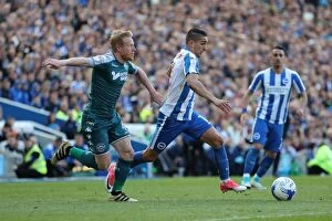 Images Dated 17th April 2017: Brighton and Hove Albion vs. Wigan Athletic: A Fierce EFL Sky Bet Championship Clash at