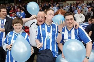 Images Dated 16th April 2011: Brighton & Hove Albion: Walsall Celebrations - 2010-11 Away Game Highlights