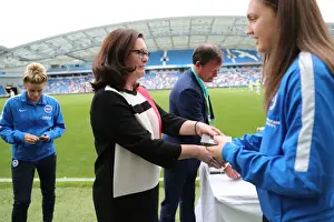 Brighton and Hove Albion Women Celebrate Trophy Victory Before EFL Sky Bet Championship Clash with SS Lazio (31JUL16)