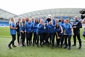 Lifting The Cup Gallery: Brighton and Hove Albion Women Trophy Lift 31JUL16
