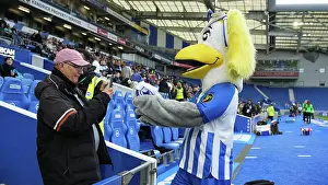 Sally Club Mascot Prints: Brighton and Hove Albion Women v Everton Women Women's Super League 19APR24