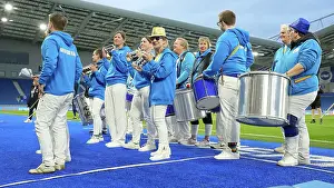 Brighton School Of Samba Prints: Brighton and Hove Albion Women v Everton Women Women's Super League 19APR24
