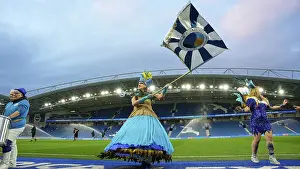Brighton School Of Samba Prints: Brighton and Hove Albion Women v Everton Women Women's Super League 19APR24