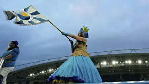 Brighton School Of Samba Prints: Brighton and Hove Albion Women v Everton Women Women's Super League 19APR24