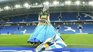 Brighton School Of Samba Prints: Brighton and Hove Albion Women v Everton Women Women's Super League 19APR24