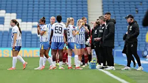 Drinks Break Prints: Brighton and Hove Albion Women v Liverpool Women Women's Super League 19APR25