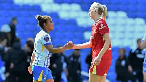 Handshake Prints: Brighton and Hove Albion Women v Liverpool Women Women's Super League 19APR25