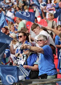 Female Football Fans Prints: Brighton and Hove Albion Women v Manchester City Women Women's FA Cup FINAL 31MAY26