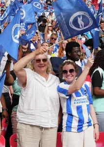 Female Football Fans Prints: Brighton and Hove Albion Women v Manchester City Women Women's FA Cup FINAL 31MAY26