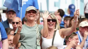 Female Football Fans Prints: Brighton and Hove Albion Women v Manchester City Women Women's FA Cup FINAL 31MAY26