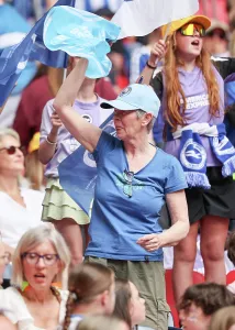 Female Football Fans Prints: Brighton and Hove Albion Women v Manchester City Women Women's FA Cup FINAL 31MAY26