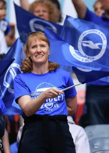 Female Football Fans Prints: Brighton and Hove Albion Women v Manchester City Women Women's FA Cup FINAL 31MAY26