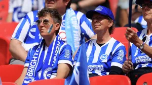 Female Football Fans Prints: Brighton and Hove Albion Women v Manchester City Women Women's FA Cup FINAL 31MAY26