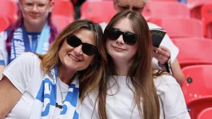 Female Football Fans Prints: Brighton and Hove Albion Women v Manchester City Women Women's FA Cup FINAL 31MAY26
