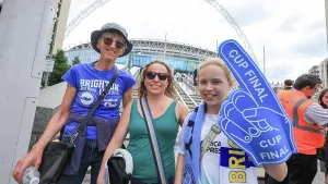 Female Football Fans Prints: Brighton and Hove Albion Women v Manchester City Women Women's FA Cup FINAL 31MAY26
