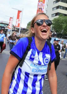 Female Football Fans Prints: Brighton and Hove Albion Women v Manchester City Women Women's FA Cup FINAL 31MAY26
