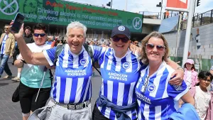 Female Football Fans Prints: Brighton and Hove Albion Women v Manchester City Women Women's FA Cup FINAL 31MAY26
