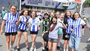 Female Football Fans Prints: Brighton and Hove Albion Women v Manchester City Women Women's FA Cup FINAL 31MAY26