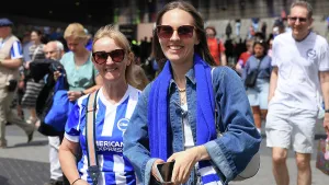 Female Football Fans Prints: Brighton and Hove Albion Women v Manchester City Women Women's FA Cup FINAL 31MAY26