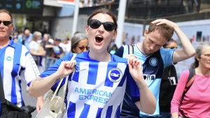 Female Football Fans Prints: Brighton and Hove Albion Women v Manchester City Women Women's FA Cup FINAL 31MAY26