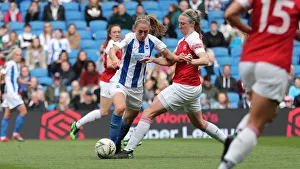 Brighton and Hove Albion Women vs. Arsenal Women: WSL Clash at American Express Community Stadium (29APR19) - Intense Match Action