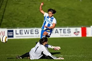 Images Dated 6th October 2013: Brighton & Hove Albion Women vs. Lewes: A Clash in the 2013-14 Albion Women's League