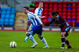 Chesham (2) Prints: Brighton & Hove Albion Women's Football: Action-Packed Match against Chesham (2013-14 Season)