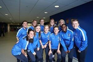 Images Dated 31st July 2016: Brighton & Hove Albion Women's Team Celebrate Pre-Season Trophy Victory over SS Lazio