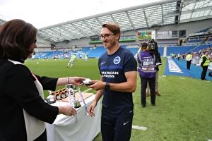 Images Dated 31st July 2016: Brighton and Hove Albion Women's Team Celebrate Pre-Season Victory over SS Lazio (July 2016)