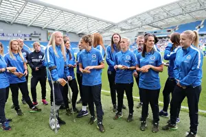 Pre-Season Prints: Brighton and Hove Albion Women's Team Celebrates Trophy Victory over SS Lazio in Pre-Season Match (31st July 2016)