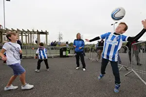 Middlesbrough 18OCT14 Prints: Brighton and Hove Albion Women's Team: Empowering the Next Generation at the Fanzone Ahead of the Big Match vs