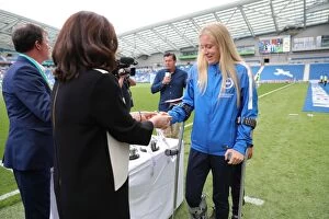 Images Dated 31st July 2016: Brighton & Hove Albion Women's Team Lift the Trophy: Pre-Season Victory Against S.S. Lazio (31JUL16)