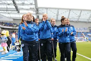Norwich City 03APR15 Prints: Brighton and Hove Albion Women's Team Triumphs: Championship Win Celebration Lap