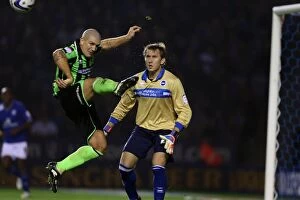 Images Dated 23rd October 2012: Brighton & Hove Albion's Adam El-Abd Clears the Ball during Leicester City vs Brighton