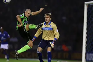 Leicester City - 23-10-2012 Prints: Brighton & Hove Albion's Adam El-Abd Clears the Ball during Leicester City vs Brighton