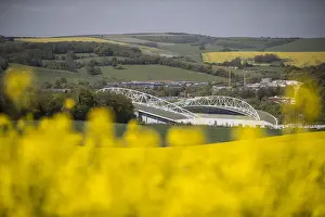 Brighton and Hove Albion's Amex Stadium Amidst Rapeseed Fields, May 2018