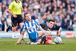 Portsmouth - 10-03-12 Prints: Brighton & Hove Albion's Ashley Barnes in Action Against Portsmouth