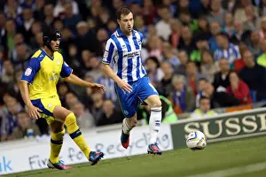 Sheffield Wednesday - 14-09-2012 Prints: Brighton & Hove Albion's Ashley Barnes in Action Against Sheffield Wednesday