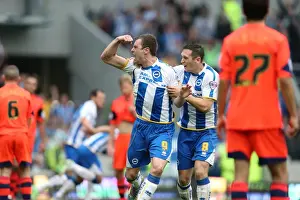 Bolton Wanderers - 21-09-2013 (Spanish Day!) Prints: Brighton & Hove Albion's Ashley Barnes Scores Equalizer Against Bolton Wanderers (September 21)