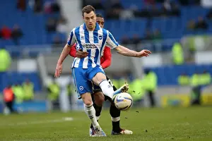 2013 Prints: Brighton & Hove Albion's Ashley Barnes Scores in Npower Championship Match Against Huddersfield Town