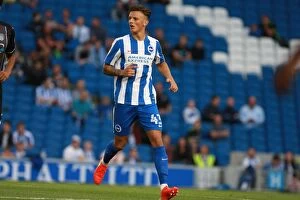 Images Dated 9th August 2016: Brighton & Hove Albion's Ben White in Action against Colchester United during the EFL Cup First