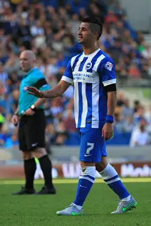 Brighton & Hove Albion's Beram Kayal Expresses Emotion During Championship Clash vs. Hull City (12SEP15)